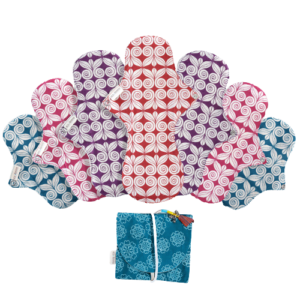 De Eco Femme wasbaar maandverband Full Cycle Kit (Kleur: Wit)