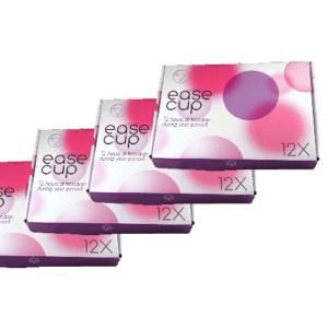 EaseCup menstruatiedisk – platte menstruatiecups – zorgeloze menstruatie (Aantal: 4 x EaseCup 12 pack (48 easecups))